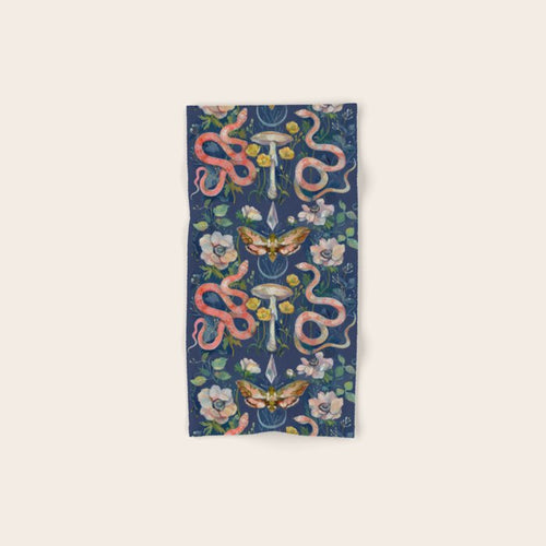 Snake Moth Mushroom  Bath Towel