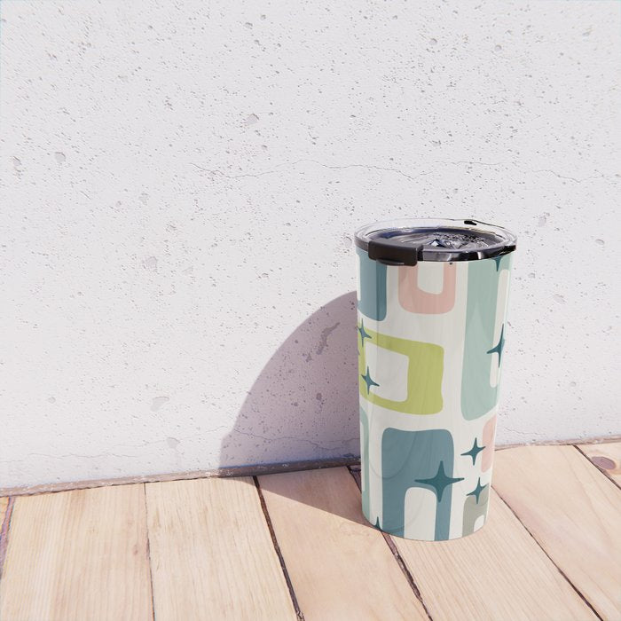 Mid Century Modern Abstract Pattern 236 Mid Mod Googie Travel Mug Gallery Image 4