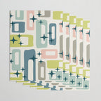 Mid Century Modern Abstract Pattern 236 Mid Mod Googie Wrapping Paper Gallery Image 3