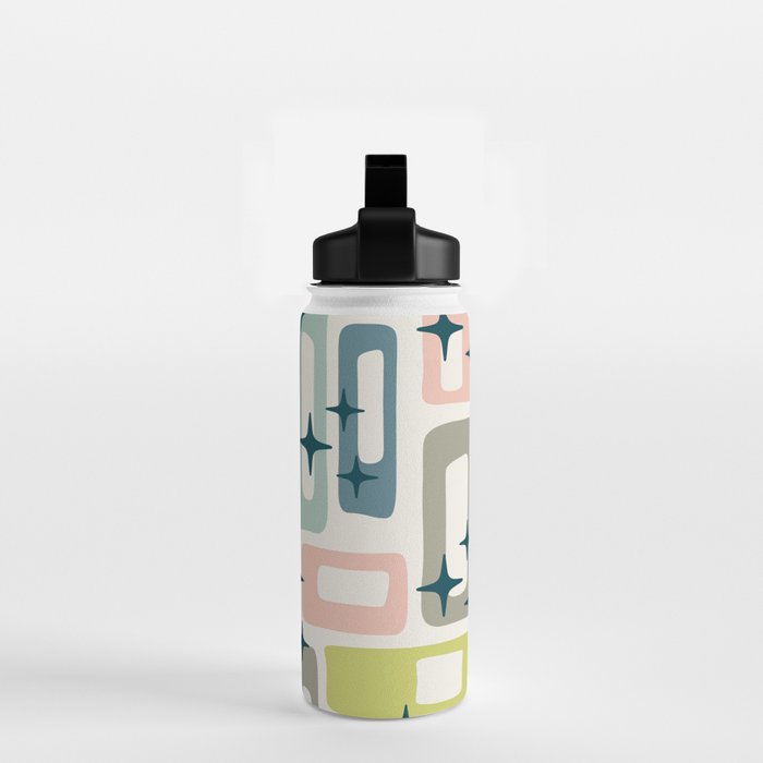 Mid Century Modern Abstract Pattern 236 Mid Mod Googie Water Bottle Gallery Image 2