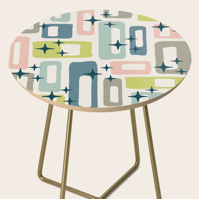 Mid Century Modern Abstract Pattern 236 Mid Mod Googie Side Table Gallery Image 2