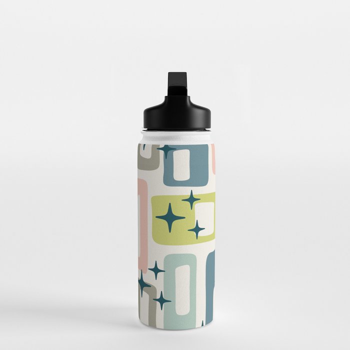 Mid Century Modern Abstract Pattern 236 Mid Mod Googie Water Bottle Gallery Image 3
