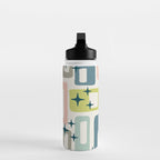 Mid Century Modern Abstract Pattern 236 Mid Mod Googie Water Bottle Gallery Image 3