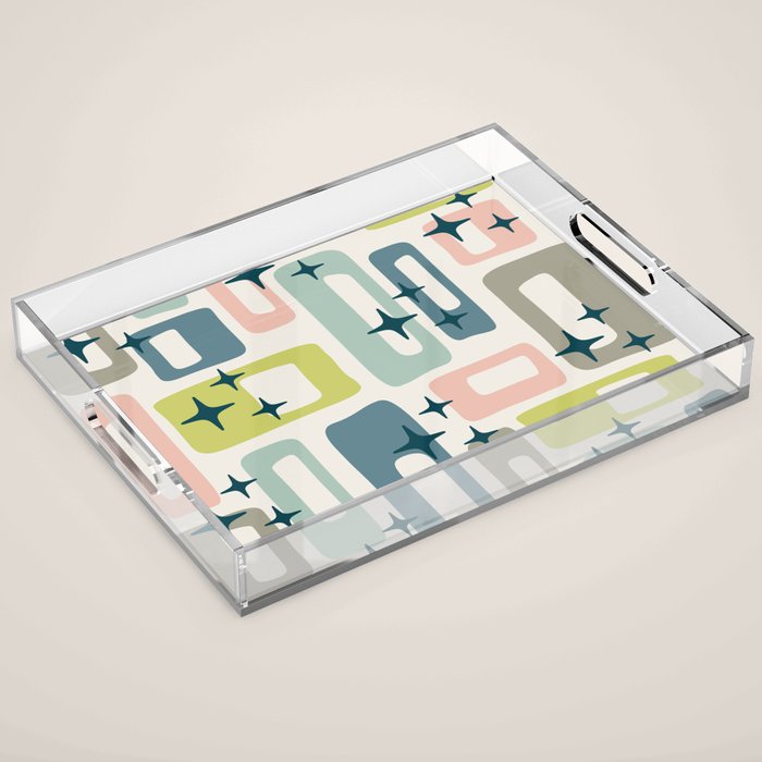 Mid Century Modern Abstract Pattern 236 Mid Mod Googie Acrylic Tray Gallery Image 1