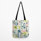 Mid Century Modern Abstract Pattern 236 Mid Mod Googie Tote Bag Gallery Image 2