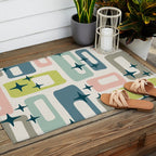 Mid Century Modern Abstract Pattern 236 Mid Mod Googie Outdoor Rug Gallery Image 2