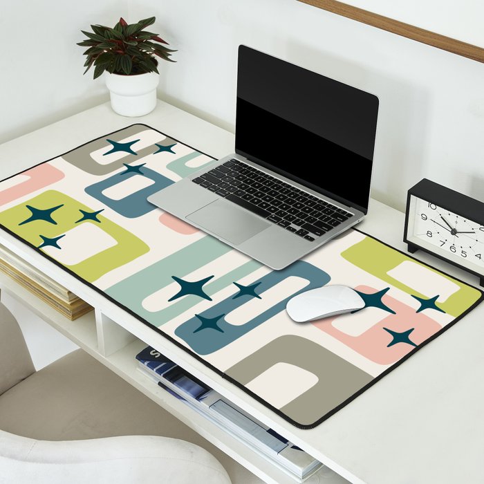 Mid Century Modern Abstract Pattern 236 Mid Mod Googie Desk Mat Gallery Image 2