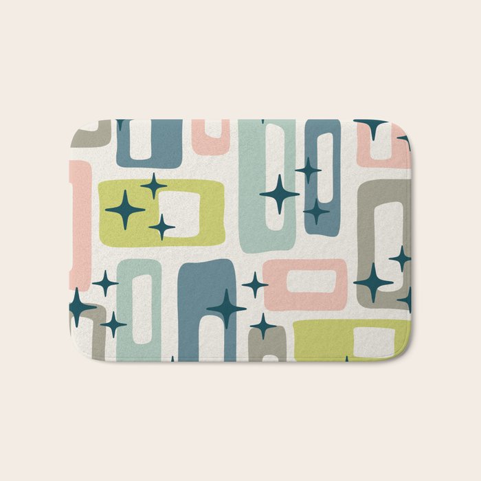 Mid Century Modern Abstract Pattern 236 Mid Mod Googie Bath Mat Gallery Image 1