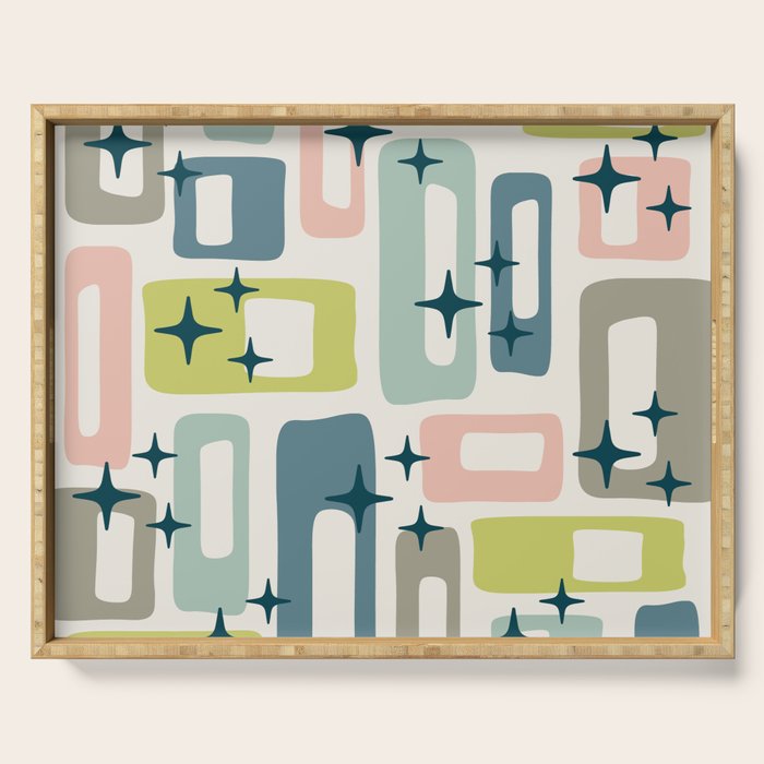 Mid Century Modern Abstract Pattern 236 Mid Mod Googie Serving Tray Gallery Image 1