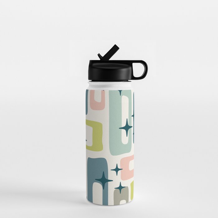 Mid Century Modern Abstract Pattern 236 Mid Mod Googie Water Bottle Gallery Image 1