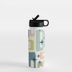 Mid Century Modern Abstract Pattern 236 Mid Mod Googie Water Bottle Gallery Image 1