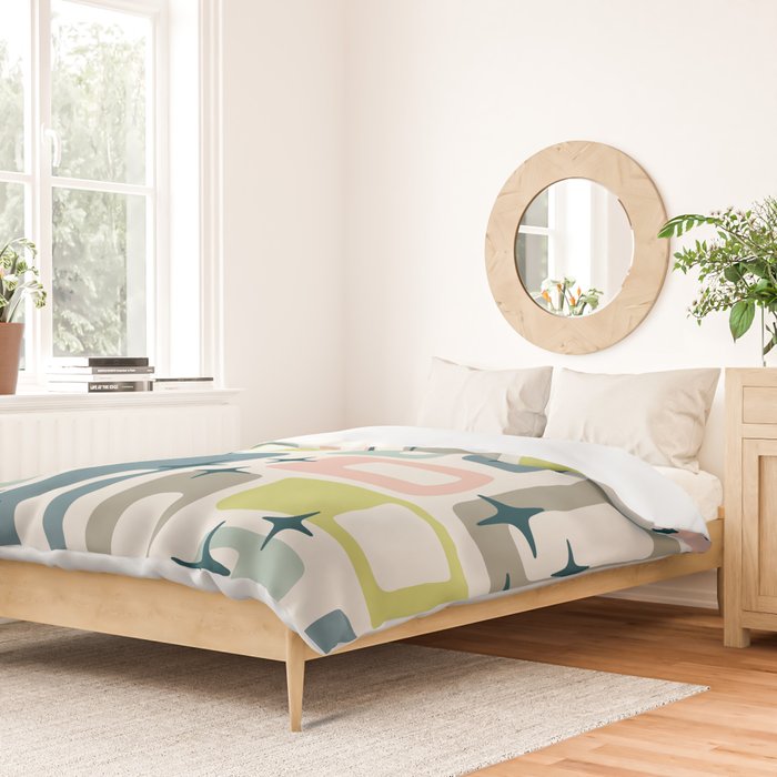 Mid Century Modern Abstract Pattern 236 Mid Mod Googie Duvet Cover Gallery Image 2