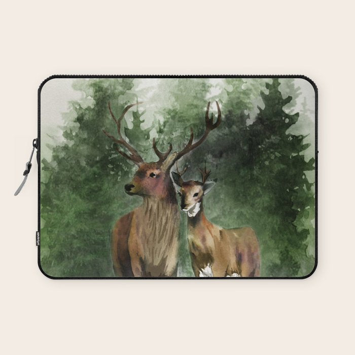 Deers in the Forest Laptop Sleeve Gallery Image 1