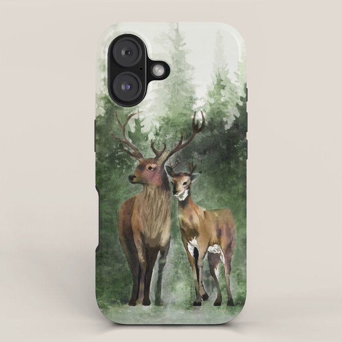 Deers in the Forest iPhone Case Gallery Image 1