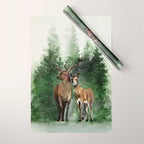 Deers in the Forest Wrapping Paper Gallery Image 1