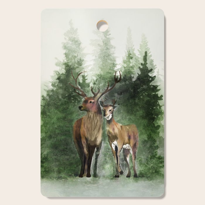Deers in the Forest Cutting Board Gallery Image 1