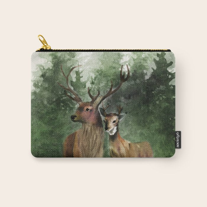 Deers in the Forest Carry All Pouch Gallery Image 1
