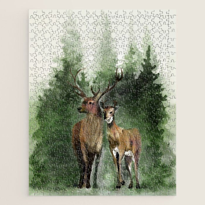 Deers in the Forest Jigsaw Puzzle Gallery Image 1