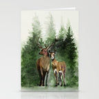Deers in the Forest Stationery Card Gallery Image 2