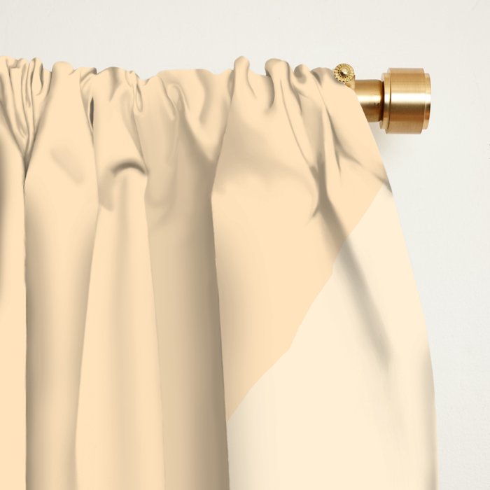 Modern Liquid Swirl Abstract Pattern in Pale Apricot Cream Window Curtain Gallery Image 2