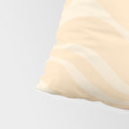 Modern Liquid Swirl Abstract Pattern in Pale Apricot Cream Pillow Sham Gallery Image 4