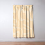Modern Liquid Swirl Abstract Pattern in Pale Apricot Cream Window Curtain Gallery Image 3