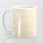 Modern Liquid Swirl Abstract Pattern in Pale Apricot Cream Coffee Mug Gallery Image 3