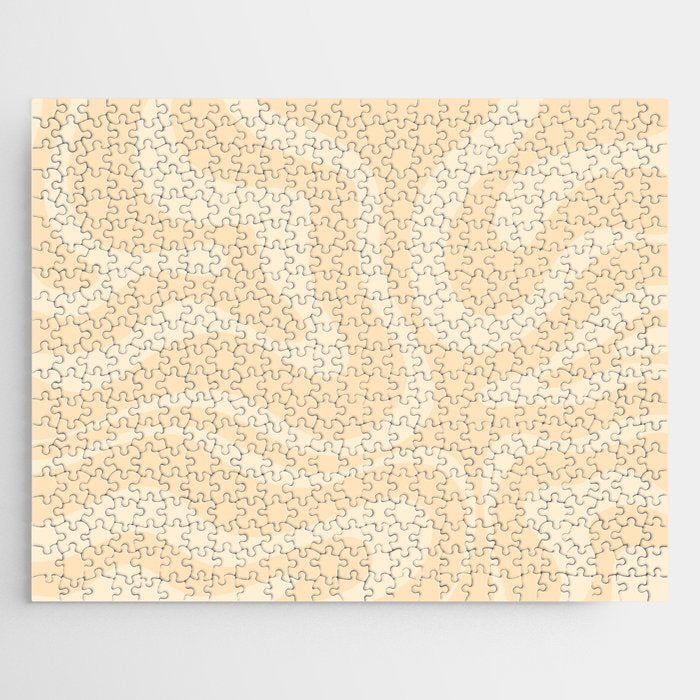Modern Liquid Swirl Abstract Pattern in Pale Apricot Cream Jigsaw Puzzle Gallery Image 1