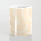 Modern Liquid Swirl Abstract Pattern in Pale Apricot Cream Coffee Mug Gallery Image 4