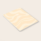 Modern Liquid Swirl Abstract Pattern in Pale Apricot Cream Notebook Gallery Image 3