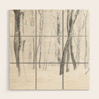 Winter Forest Landscape Wood Wall Art Gallery Image 1