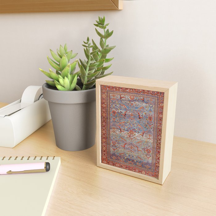 Blue Field Sultanabad Antique Persian Mini Art Print Gallery Image 2