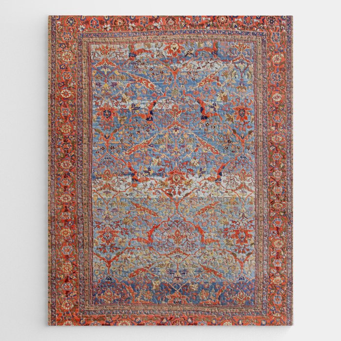 Blue Field Sultanabad Antique Persian Jigsaw Puzzle Gallery Image 1