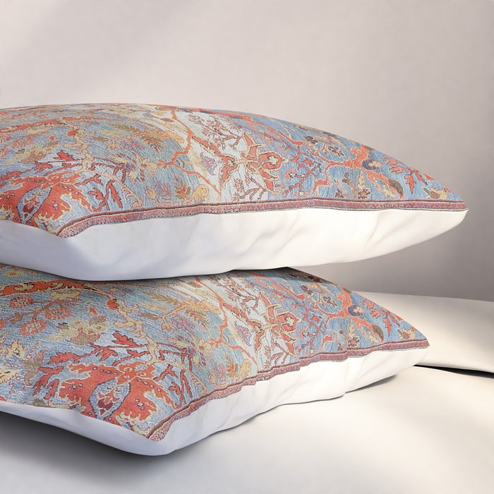 Blue Field Sultanabad Antique Persian Pillow Sham Gallery Image 3