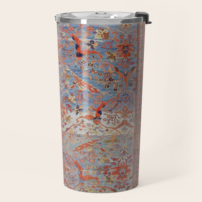Blue Field Sultanabad Antique Persian Travel Mug Gallery Image 2