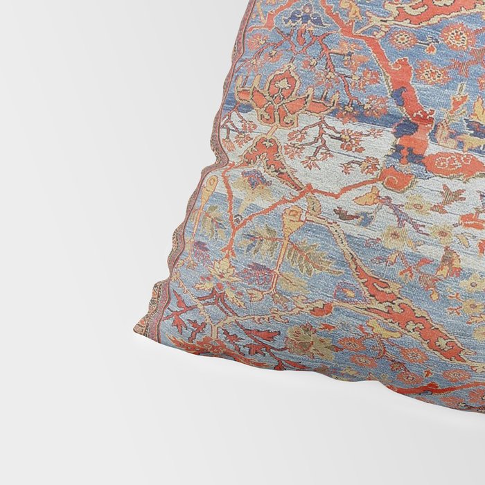 Blue Field Sultanabad Antique Persian Pillow Sham Gallery Image 4
