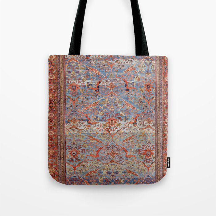 Blue Field Sultanabad Antique Persian Tote Bag Gallery Image 1
