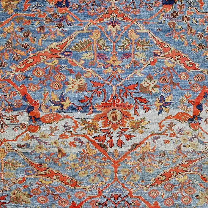 Blue Field Sultanabad Antique Persian Coffee Mug Gallery Image 2