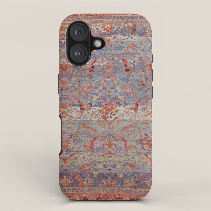 Blue Field Sultanabad Antique Persian iPhone Case Gallery Image 1