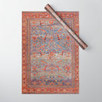 Blue Field Sultanabad Antique Persian Wrapping Paper Gallery Image 1
