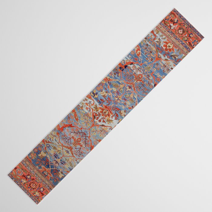 Blue Field Sultanabad Antique Persian Table Runner Gallery Image 3