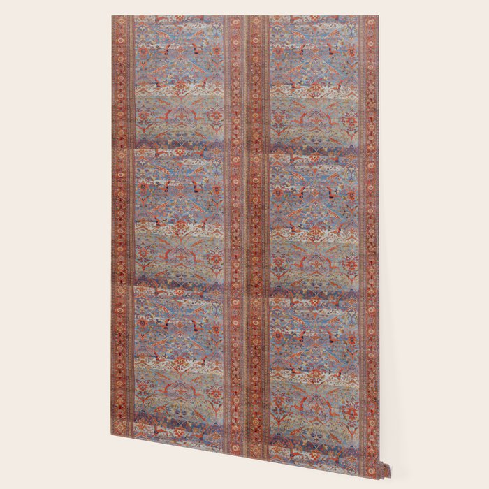Blue Field Sultanabad Antique Persian Wallpaper Gallery Image 2