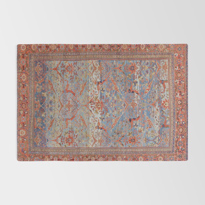 Blue Field Sultanabad Antique Persian Rug Gallery Image 2