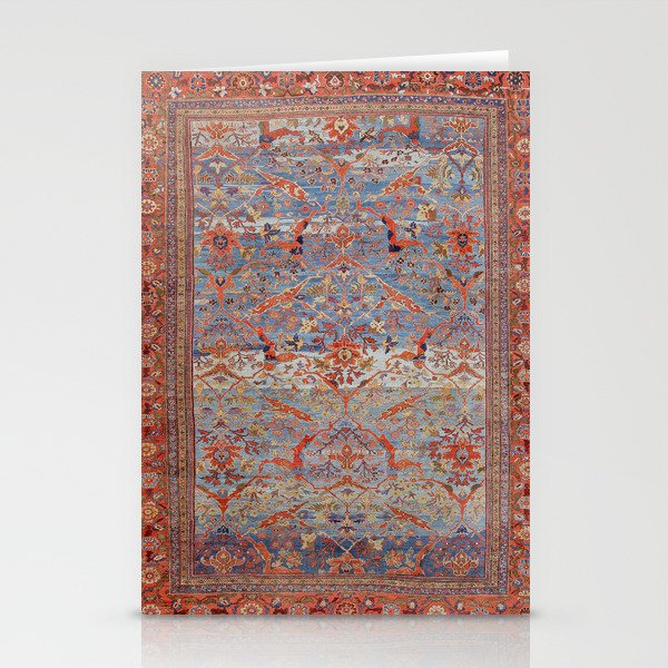 Blue Field Sultanabad Antique Persian Stationery Card Gallery Image 2