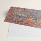 Blue Field Sultanabad Antique Persian Wrapping Paper Gallery Image 2