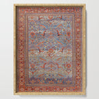 Blue Field Sultanabad Antique Persian Serving Tray Gallery Image 1