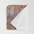Blue Field Sultanabad Antique Persian Throw Blanket Gallery Image 3