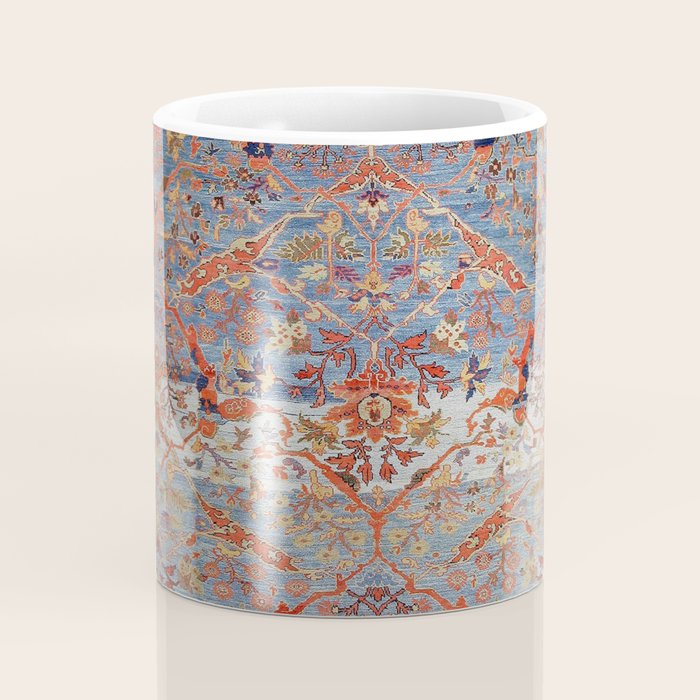 Blue Field Sultanabad Antique Persian Coffee Mug Gallery Image 4