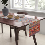 Blue Field Sultanabad Antique Persian Table Runner Gallery Image 2