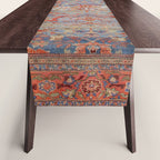 Blue Field Sultanabad Antique Persian Table Runner Gallery Image 1